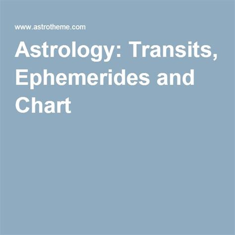 astrotheme|Planetary Transits, Ephemerides and Fixed Stars